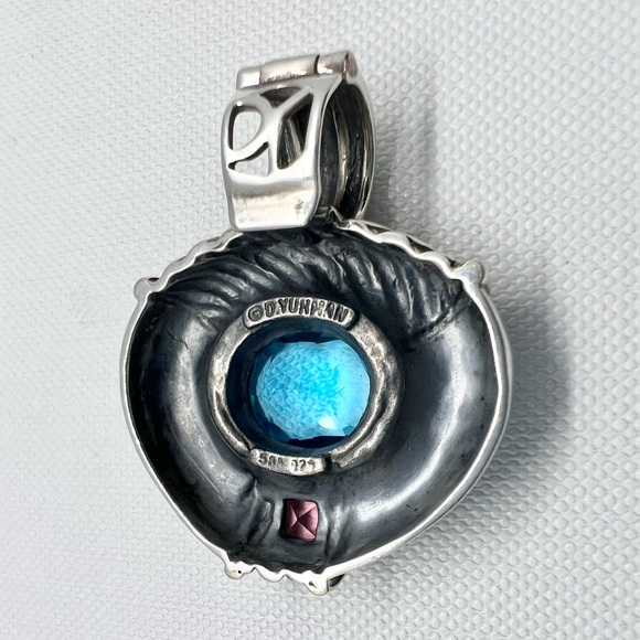 David Yurman Topaz and Tourmaline Enhancer Pendant - Picture 15 of 15